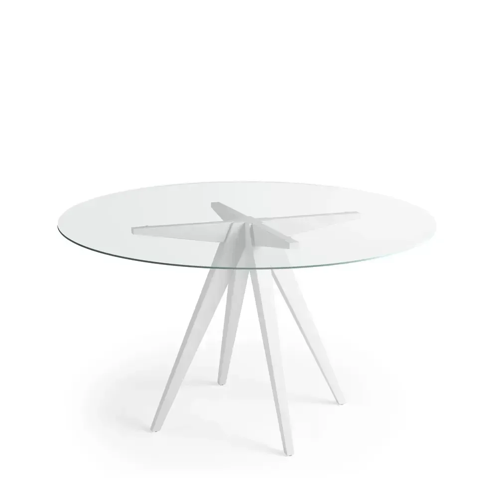 Mesa de comedor redonda AUGUST A GLASS - Muebles Nacher